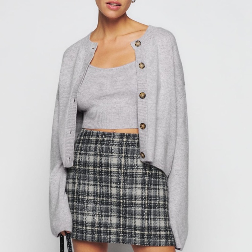 Ana cashmere tank & cardigan set Reformation